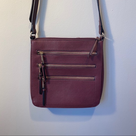 Apt 9 Dark Purple Crossbody Bag - Picture 1 of 5